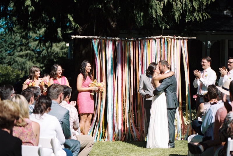 A farm wedding in Portland Oregon with outdoor ceremony