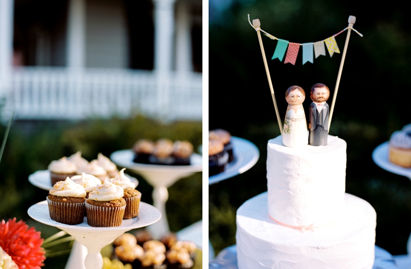 Cupcakes at a Portland farm wedding