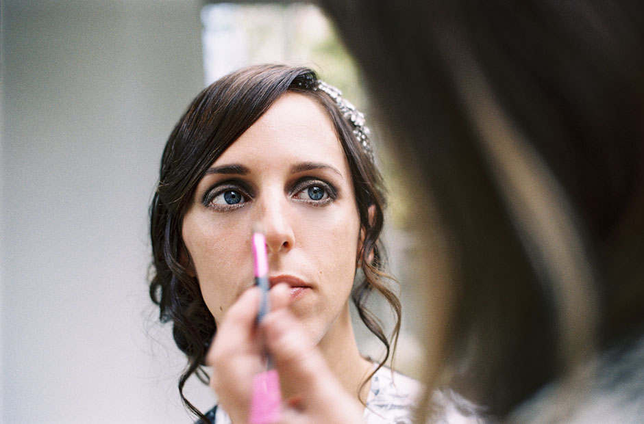 Make-up for a bride at Barnsley House wedding