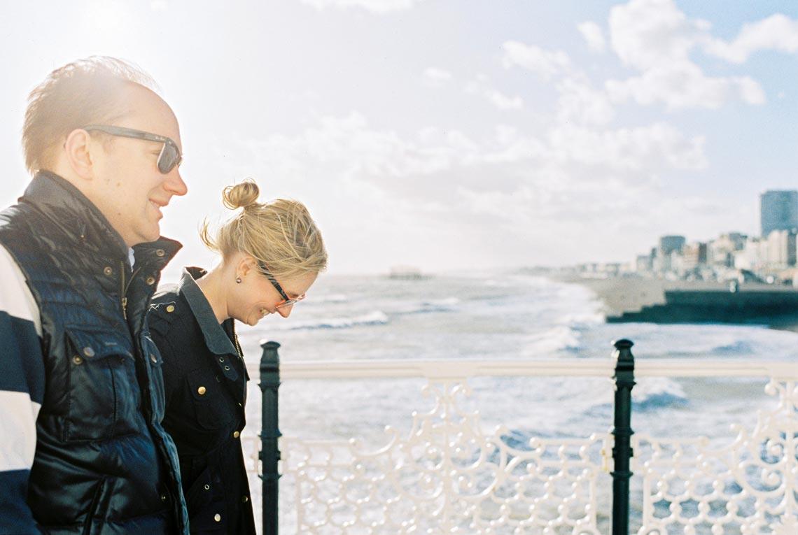 A couple on the Brighton pier