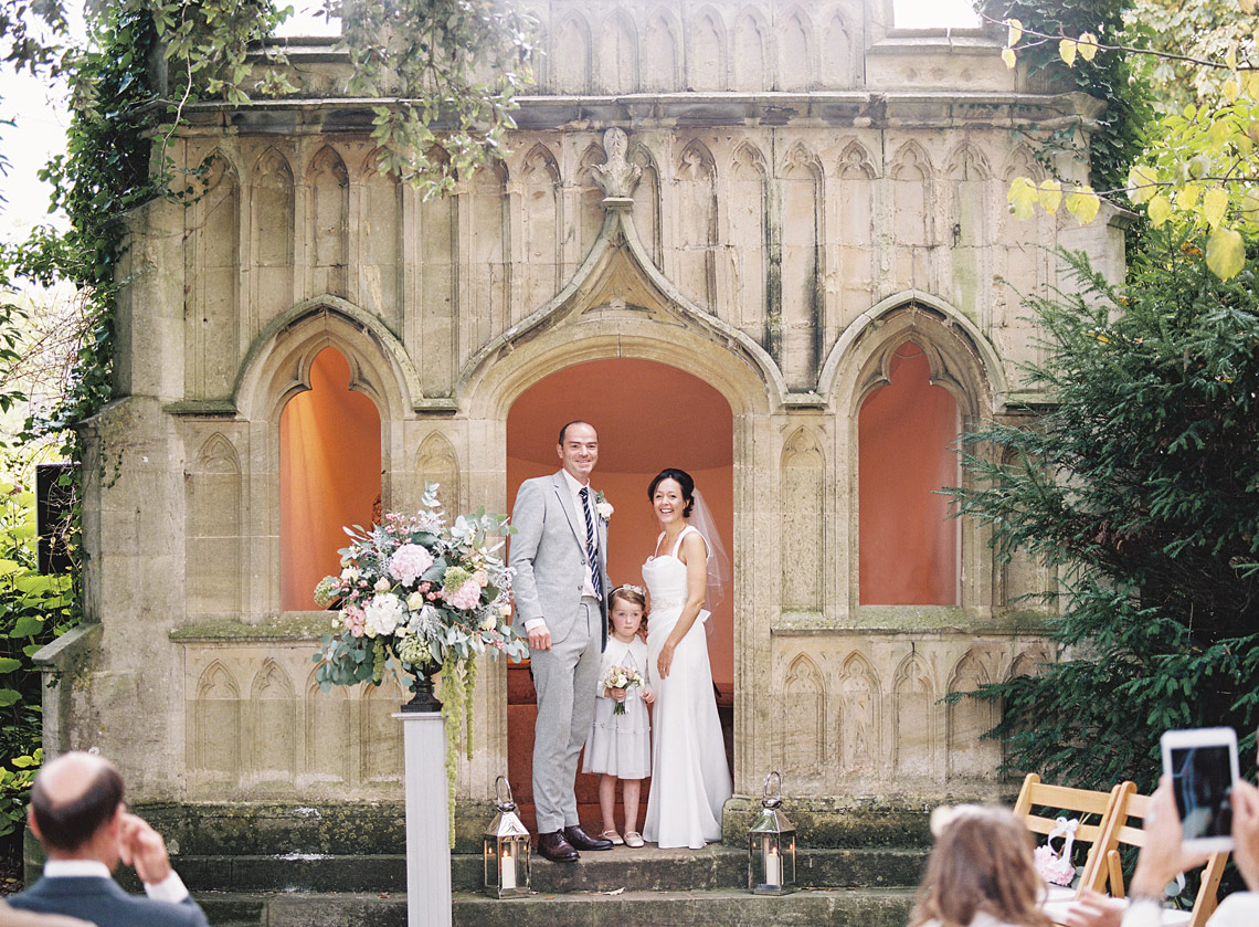 Outdoor wedding at Barnsley House Cotswolds